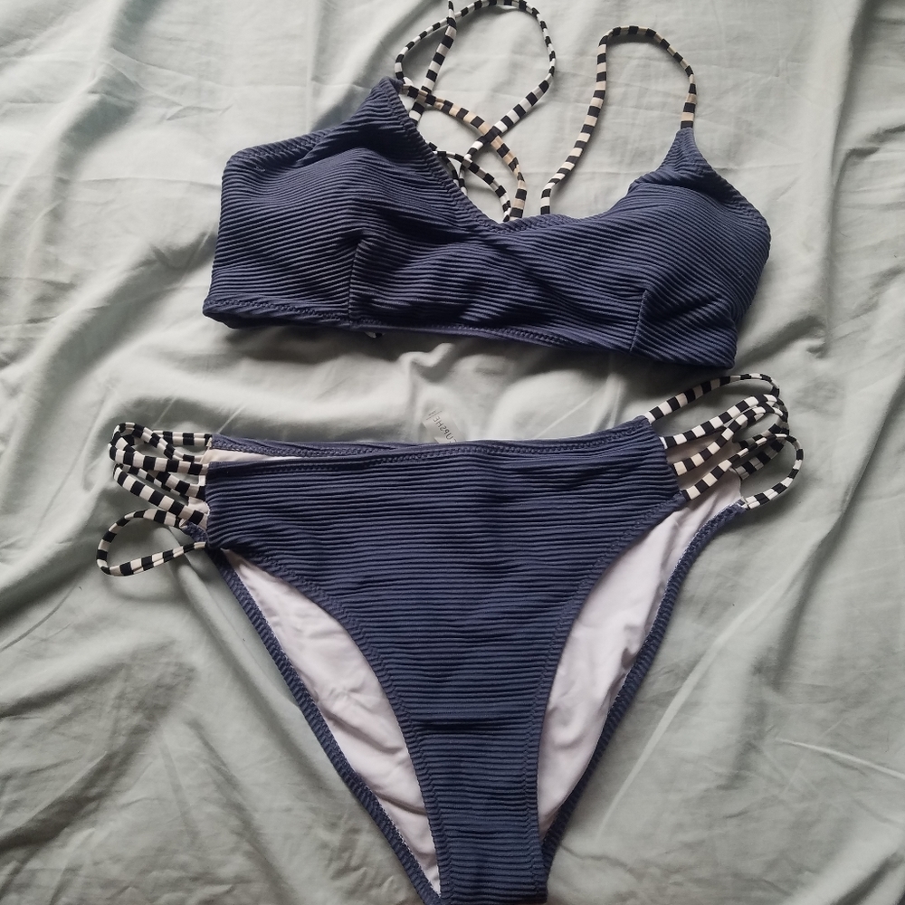 Cupshe ribbed bikini set